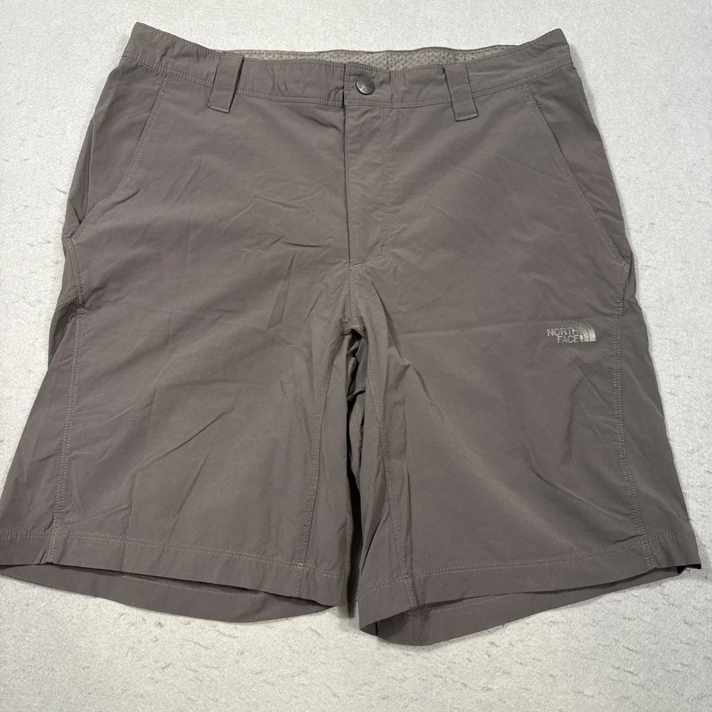 THE NORTH FACE Shorts Mens 34 Performance Hiking FISHING Zip Slash Pockets Gray